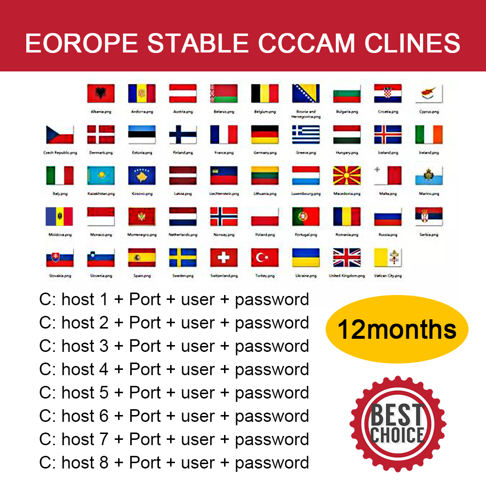 Estable 8 Líneas Receptores Oscam CCCAM Clines Europe CCAM España Italia  Polonia Portugal Alemania CCAM Para CCAMS V8X V7TV Receptor CCClines De  2,47 €